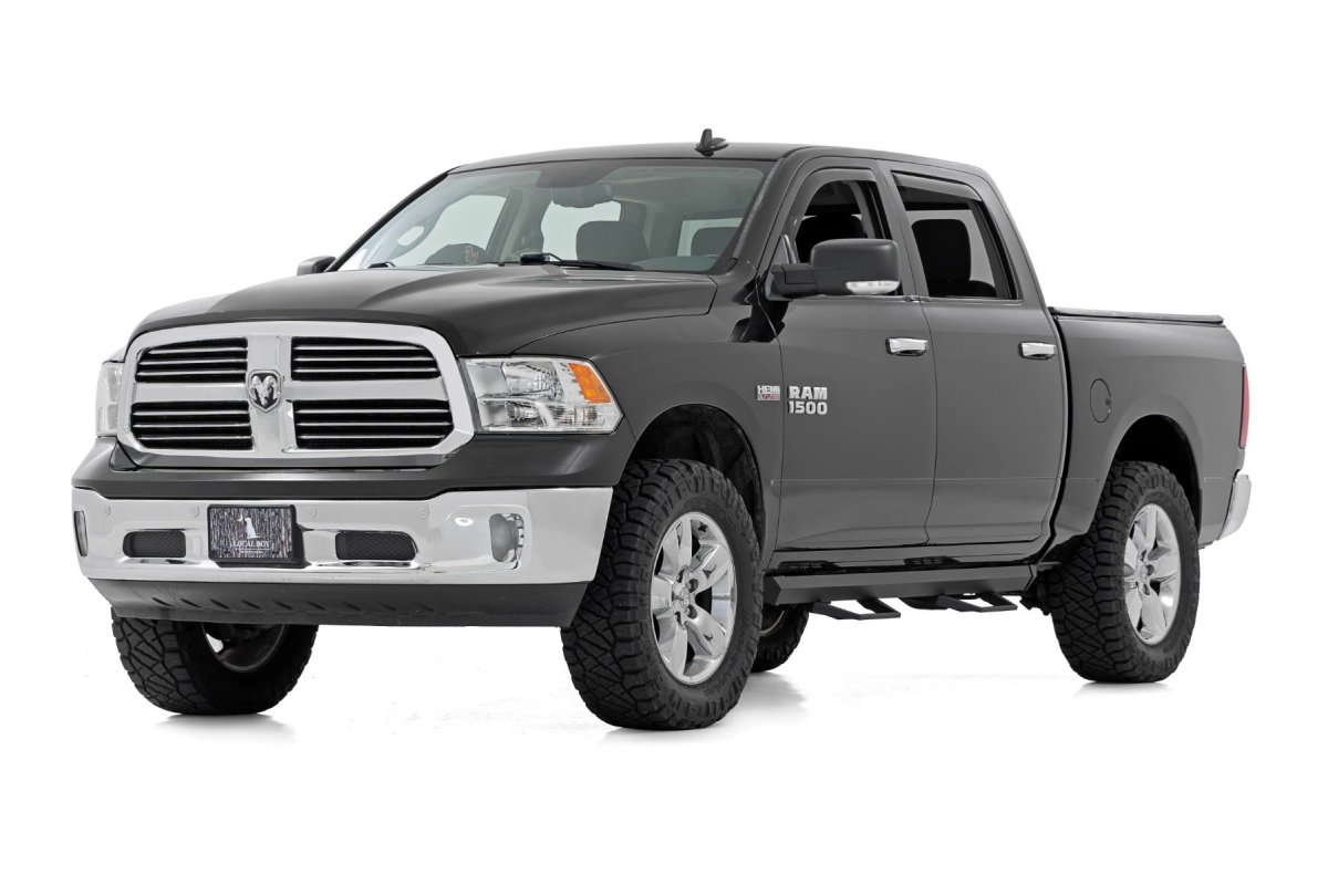 Ram 3500 Step - Rough Country - SRL2 Adjustable Aluminum - Black - '11-'18